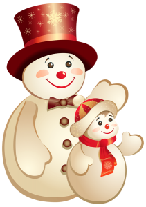 two holiday snowmen